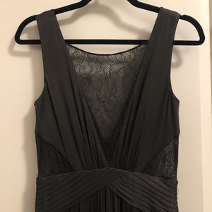 BCBG Long Black Formal Lace Detail Dress